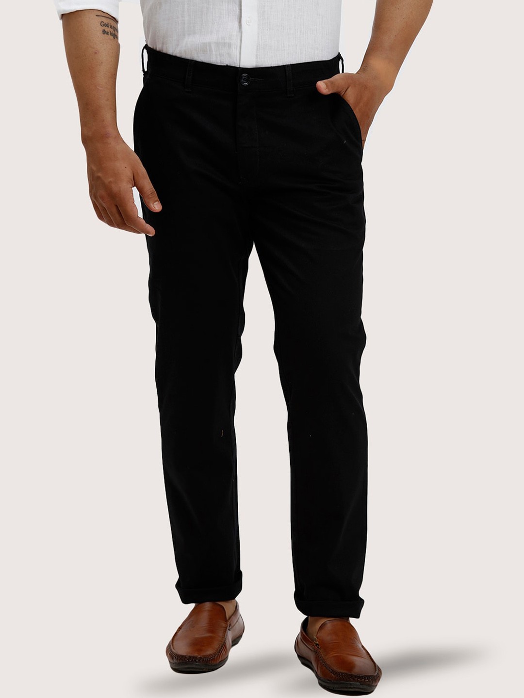 

ColorPlus Men Chinos Trousers, Black