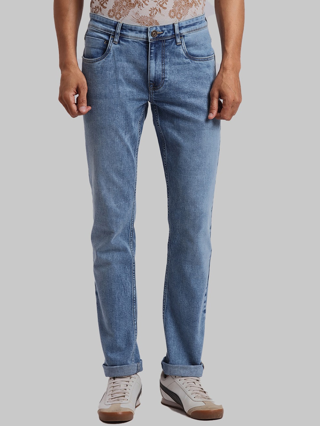 

ColorPlus Men Tapered Fit Heavy Fade Jeans, Blue