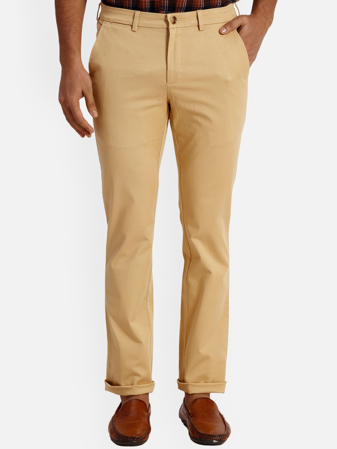 

ColorPlus Men Slim Fit Trousers, Brown