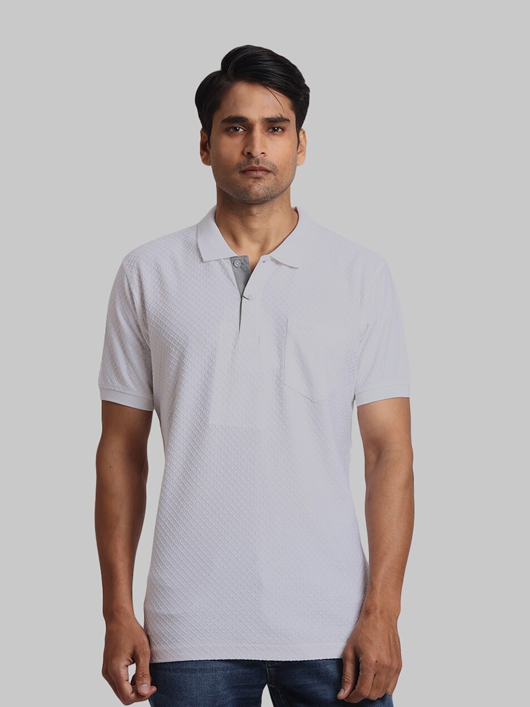 

ColorPlus Polo Collar Short Sleeves Regular Fit Cotton T-shirt, White