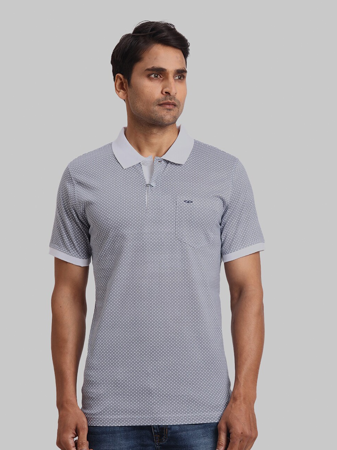 

ColorPlus Polo Collar Short Sleeves Regular Fit Cotton T-shirt, White
