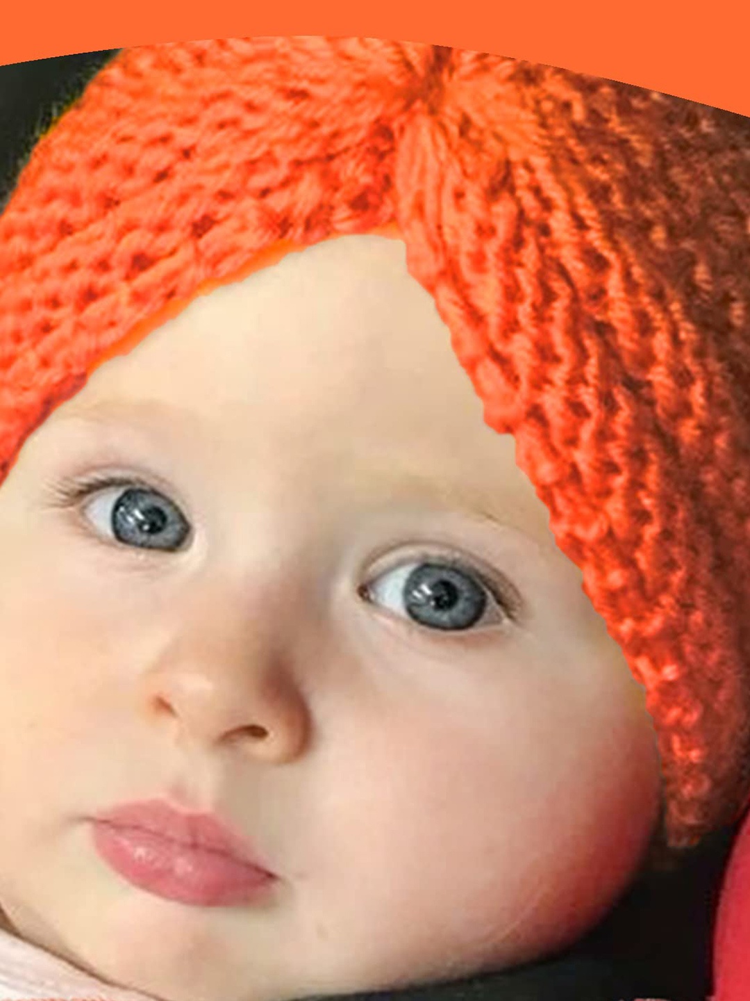

SYGA Kids Self Design Knotted Woollen Beanie, Orange