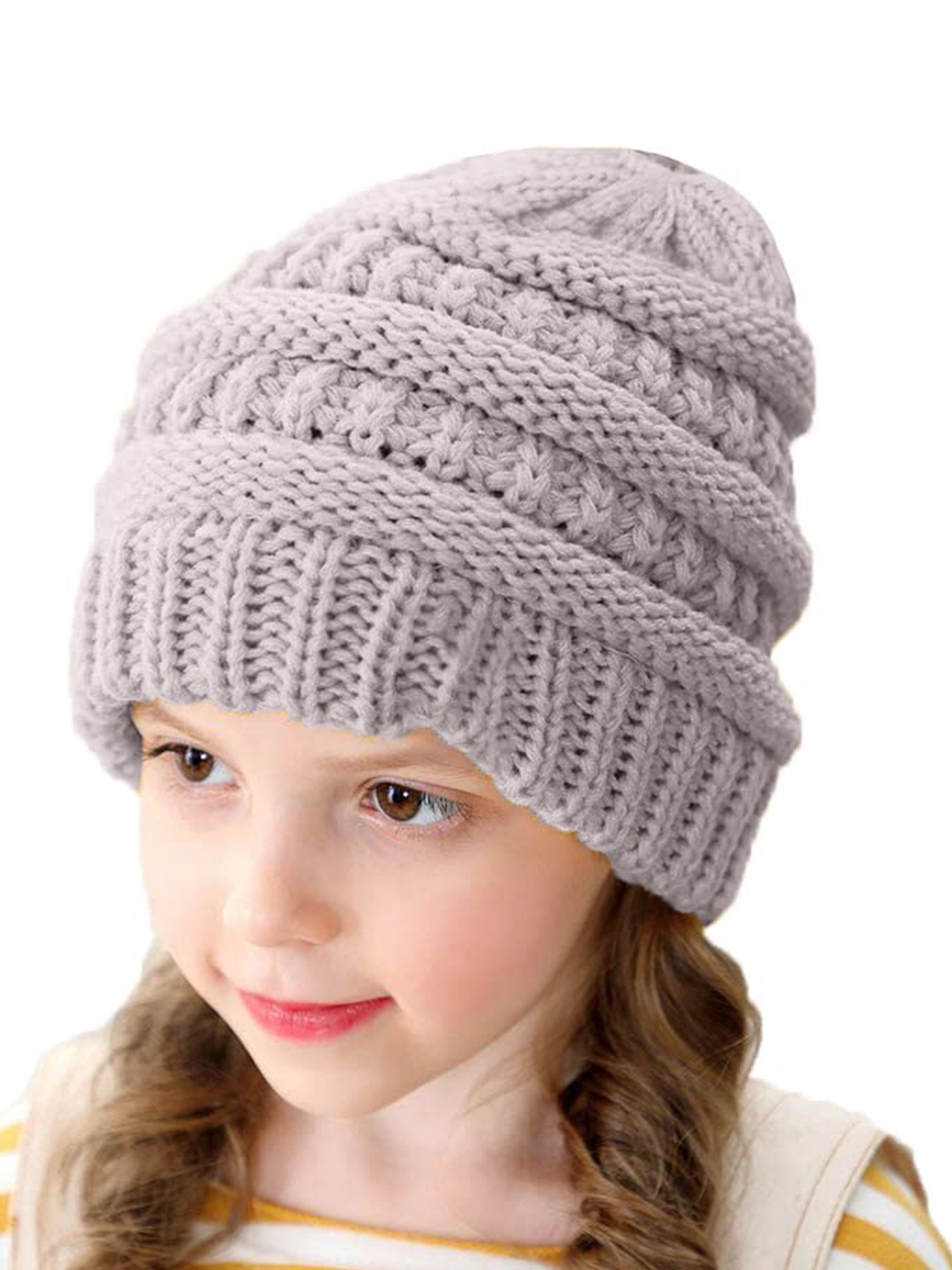 

SYGA Kids Woollen Beanie, Beige