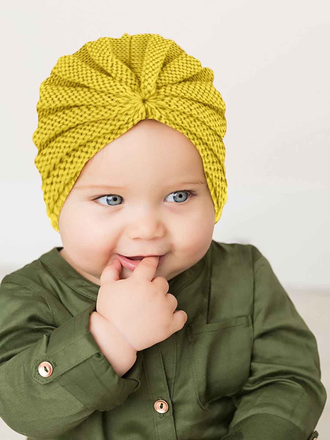 

SYGA Kids Self Design Woollen Beanie, Yellow