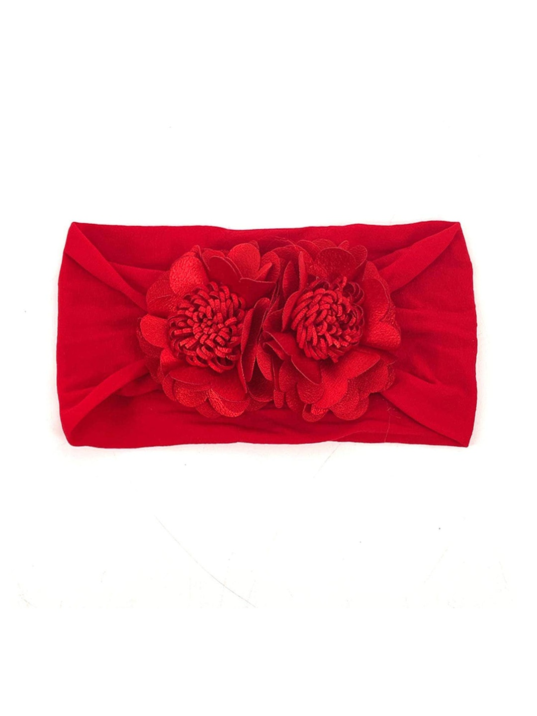 

SYGA Infant Girls Stretchable Flower Bow Headband, Red