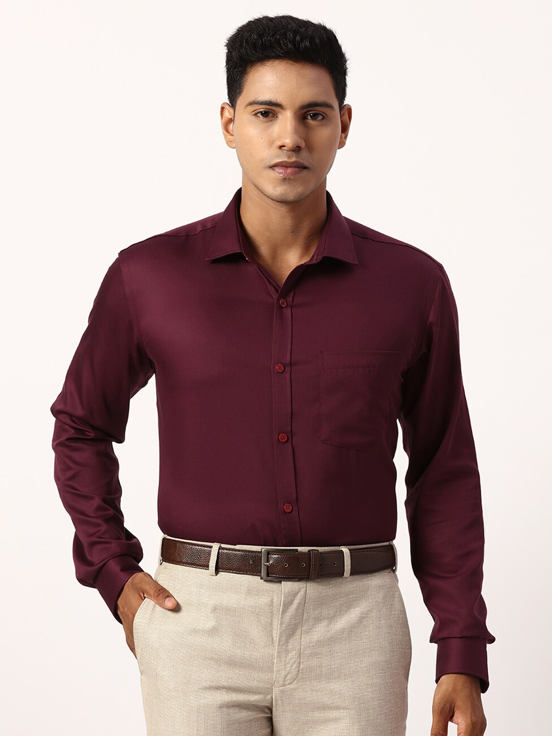 

Park Avenue Slim Fit Cotton Formal Shirt, Violet