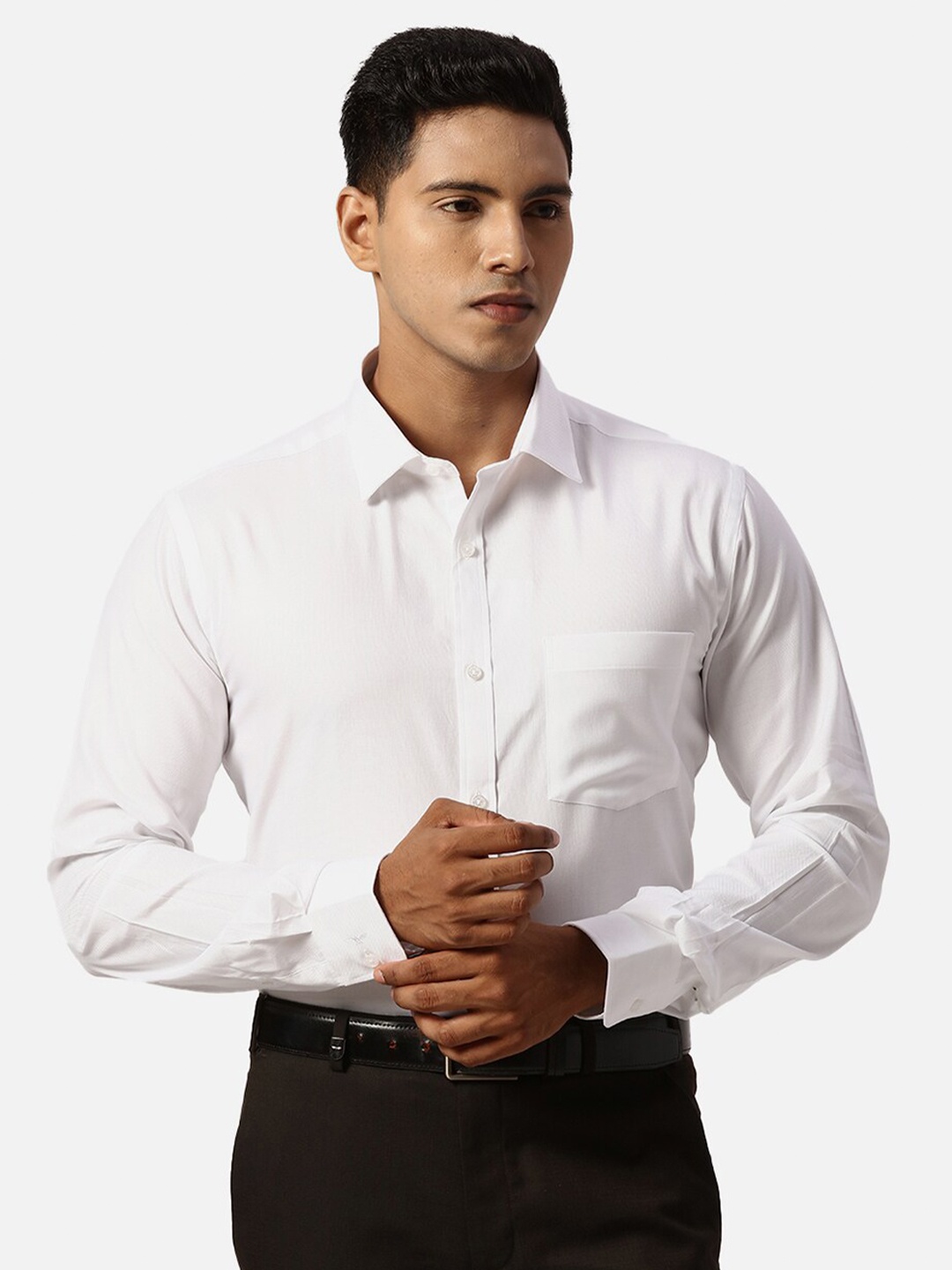 

Park Avenue Slim Fit Cotton Formal Shirt, White