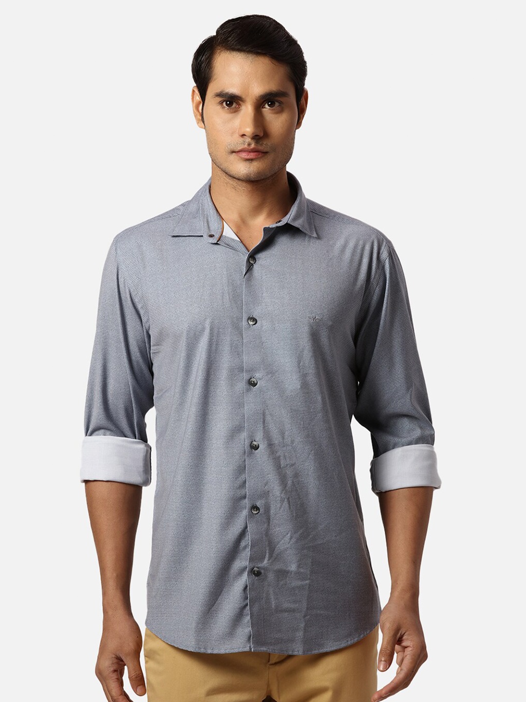 

Park Avenue Slim Fit Opaque Casual Shirt, Grey