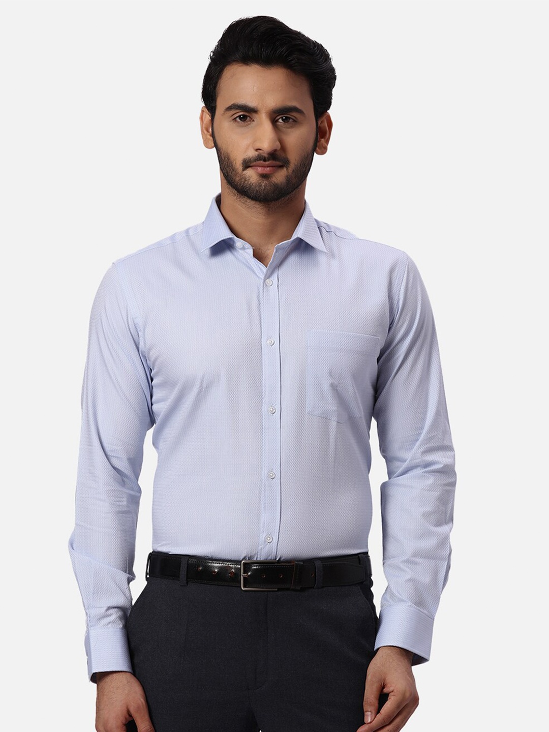 

Park Avenue Slim Fit Opaque Formal Shirt, Blue