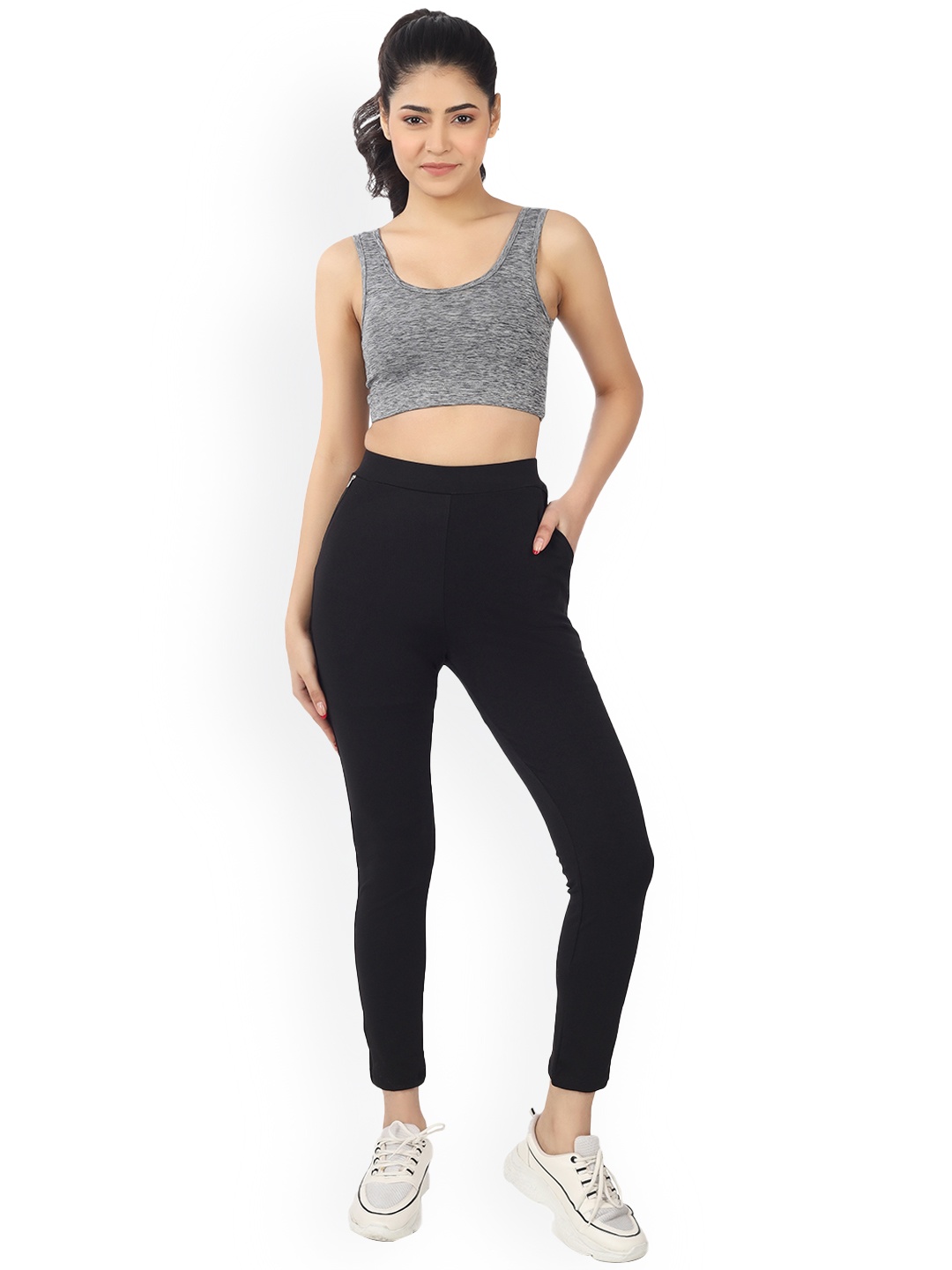 

Civamee Women Slim Fit Yoga Track Pants, Black