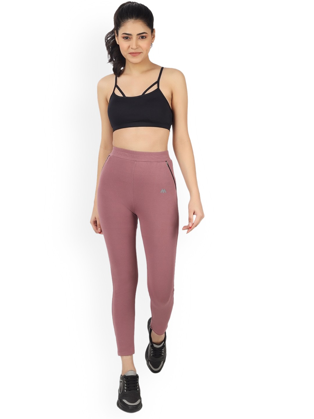 

Civamee Women Slim Fit Yoga Track Pants, Peach