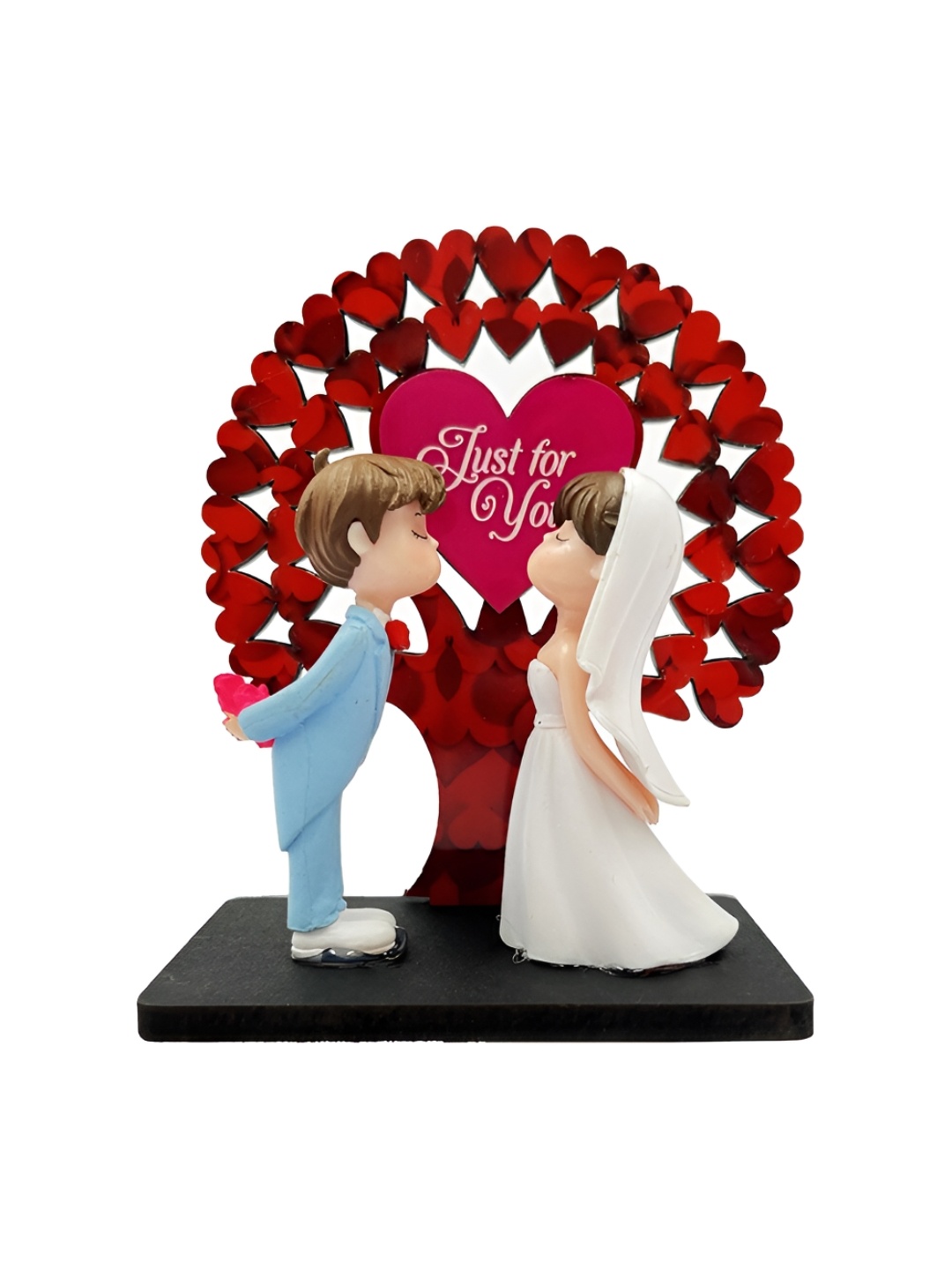 

CraftVatika Red & White Couple Miniature Figurine Showpiece