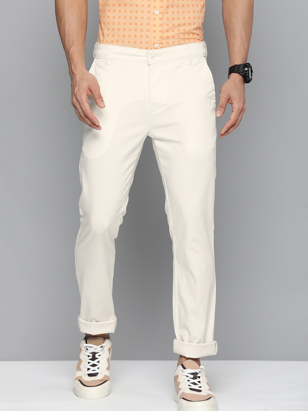 

Levis Men Low Rise Slim Fit Chinos 511 Slim Semi Formal Trousers, White