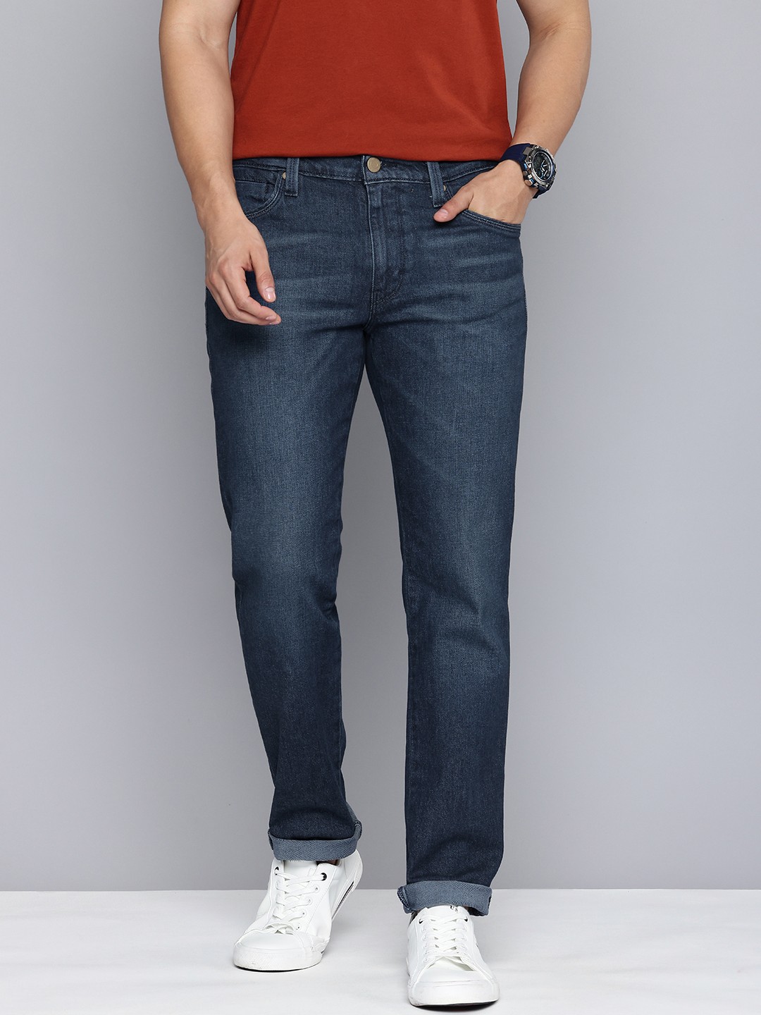 

Levis Men Slim Fit Light Fade Stretchable Jeans, Blue