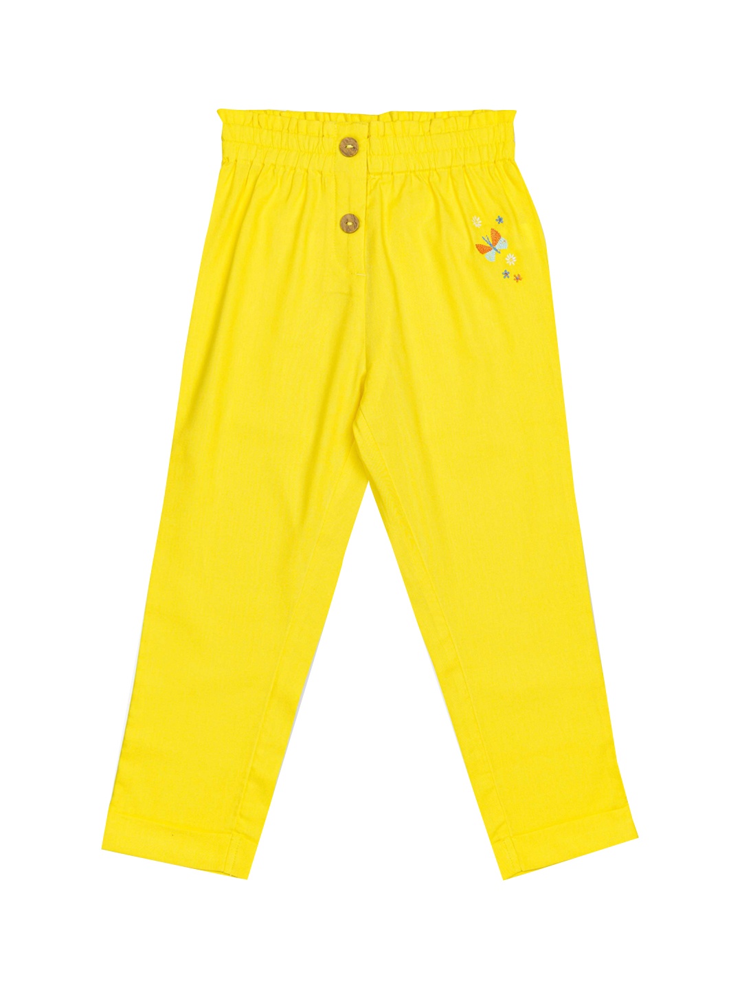 

H By Hamleys Girls Mid-Rise Casual Trousers, Yellow