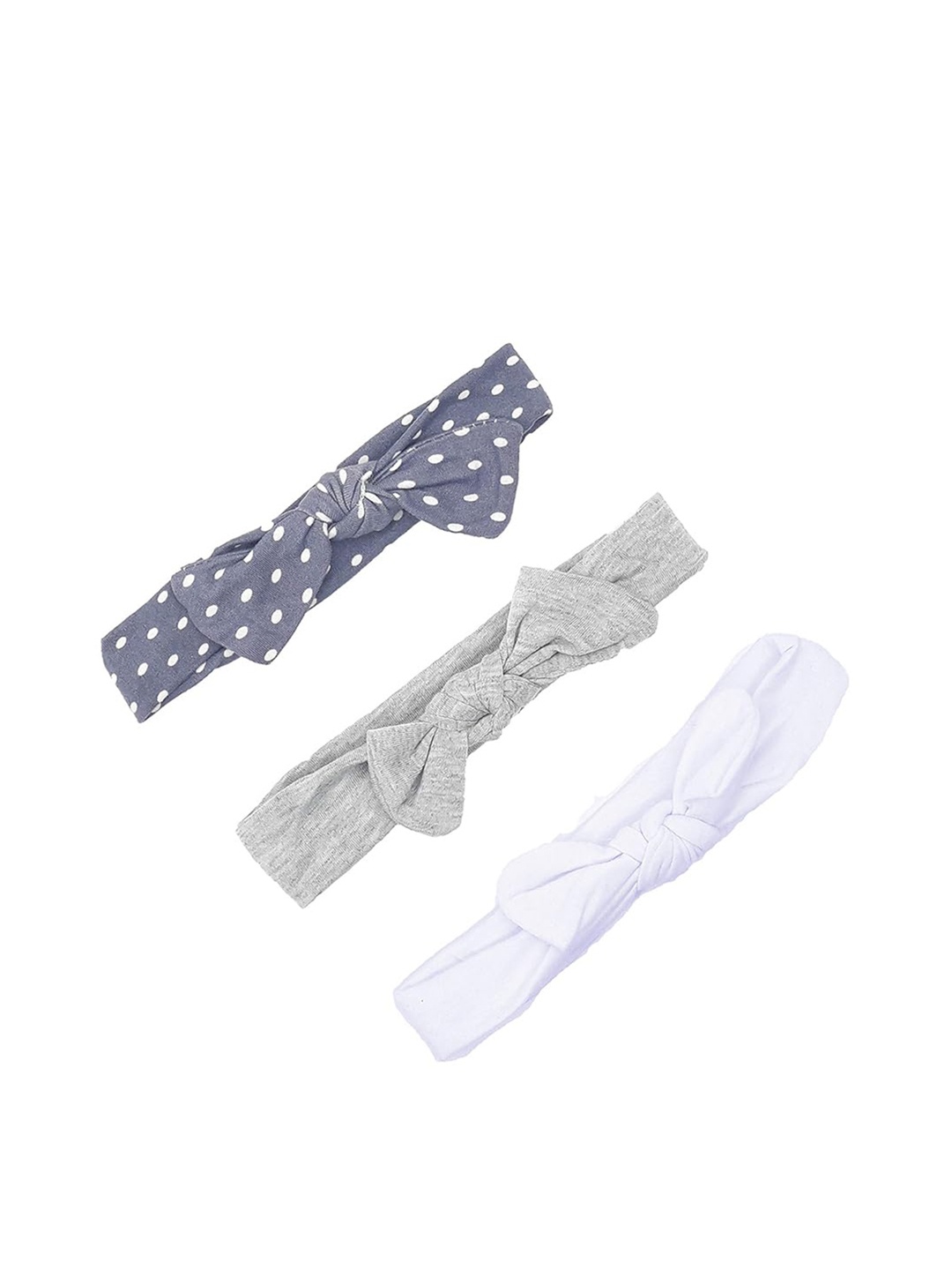 

SYGA Kids Set Of 3 Printed Bandana Headband, Grey