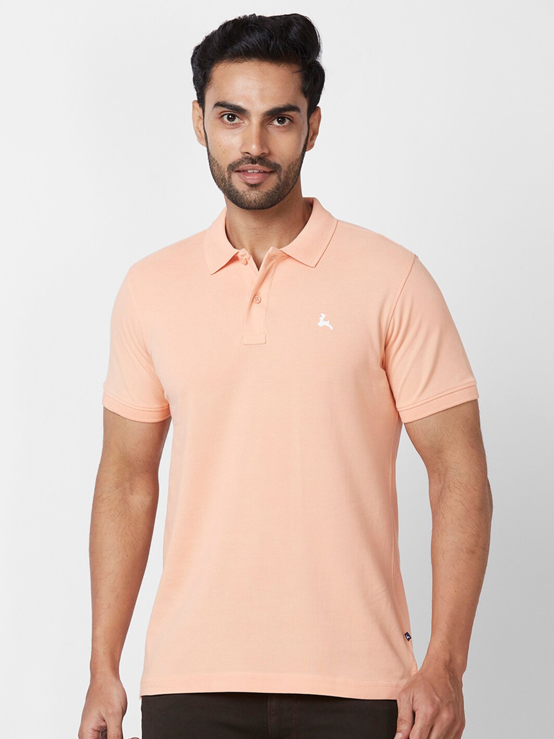 

Parx Polo Collar Cotton T-shirt, Orange