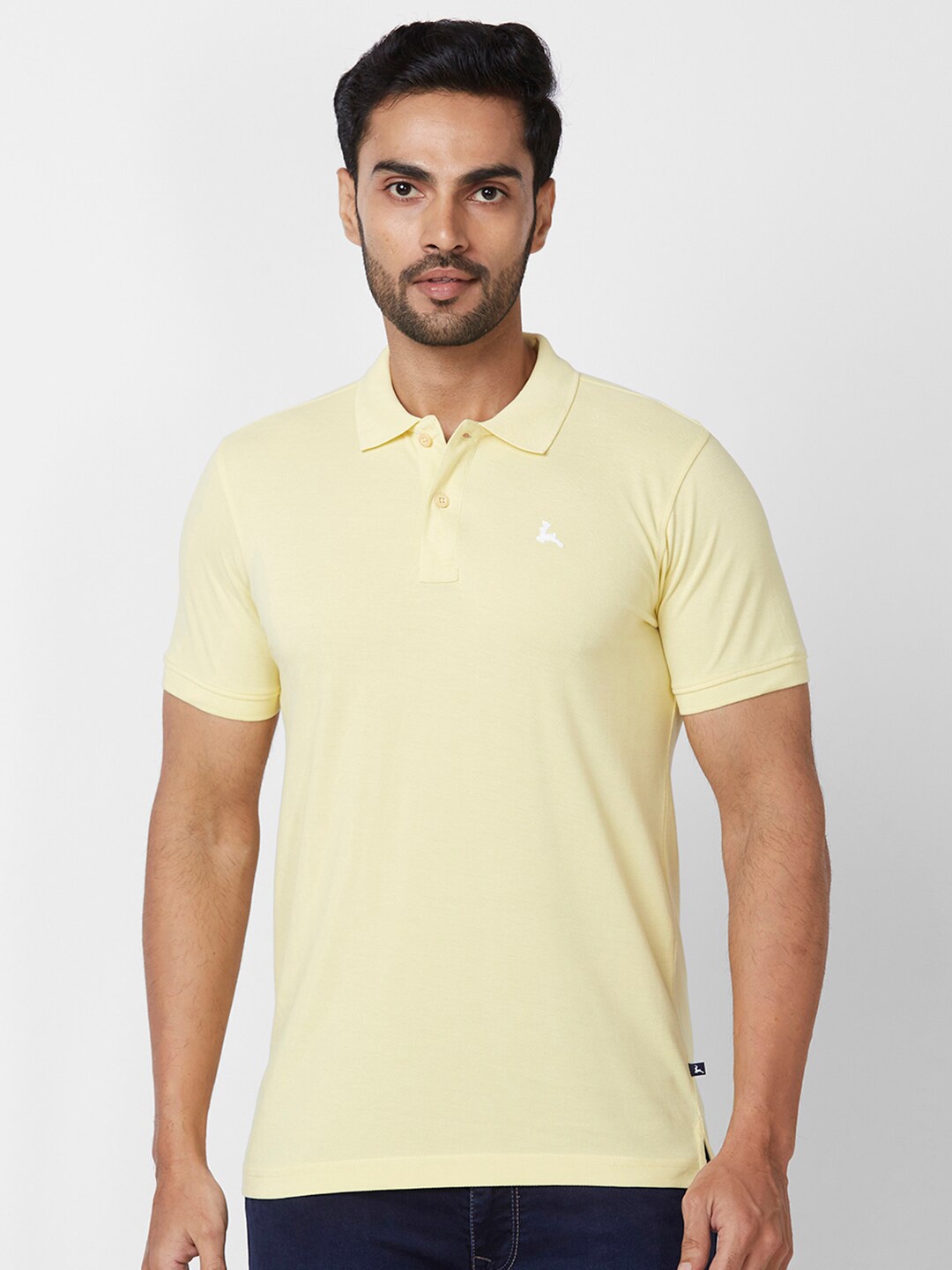 

Parx Polo Collar Cotton T-shirt, Yellow