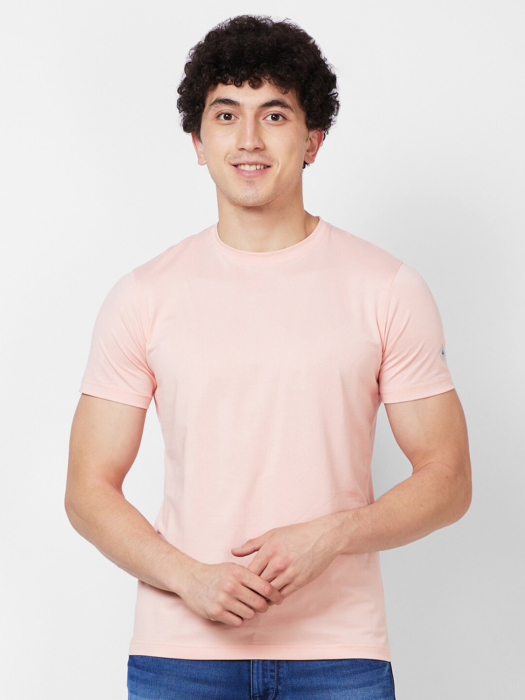 

Parx Round Neck Cotton T-shirt, Pink