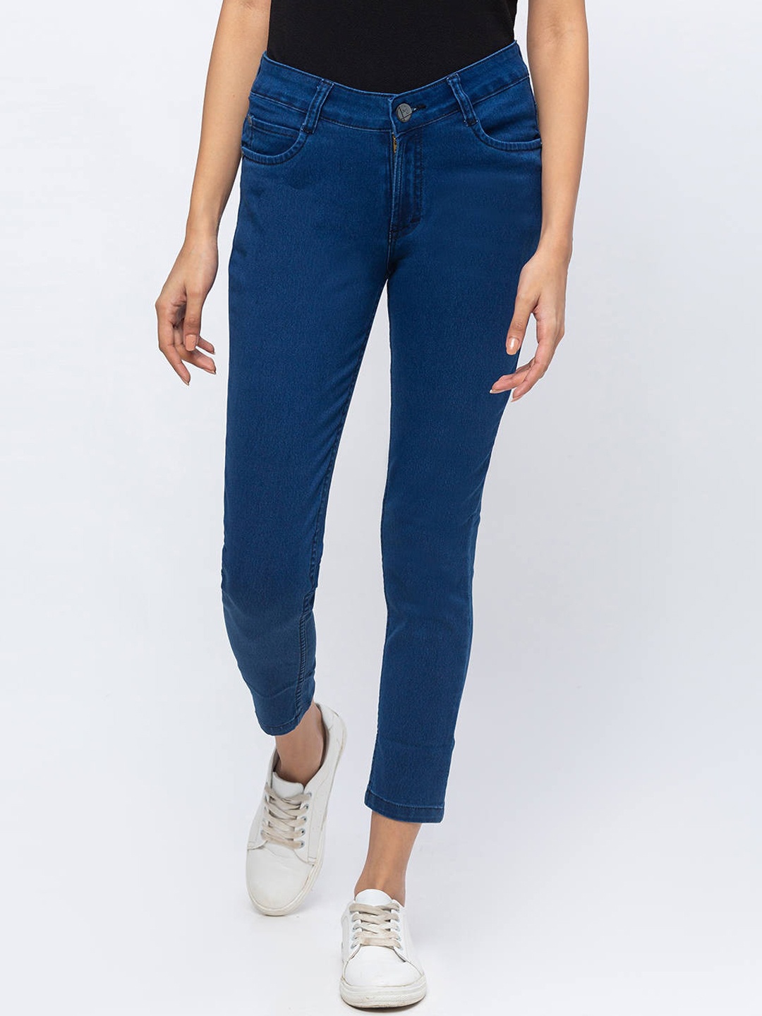 

ZOLA Women Mid-Rise Slim Fit Cotton Jeans, Blue