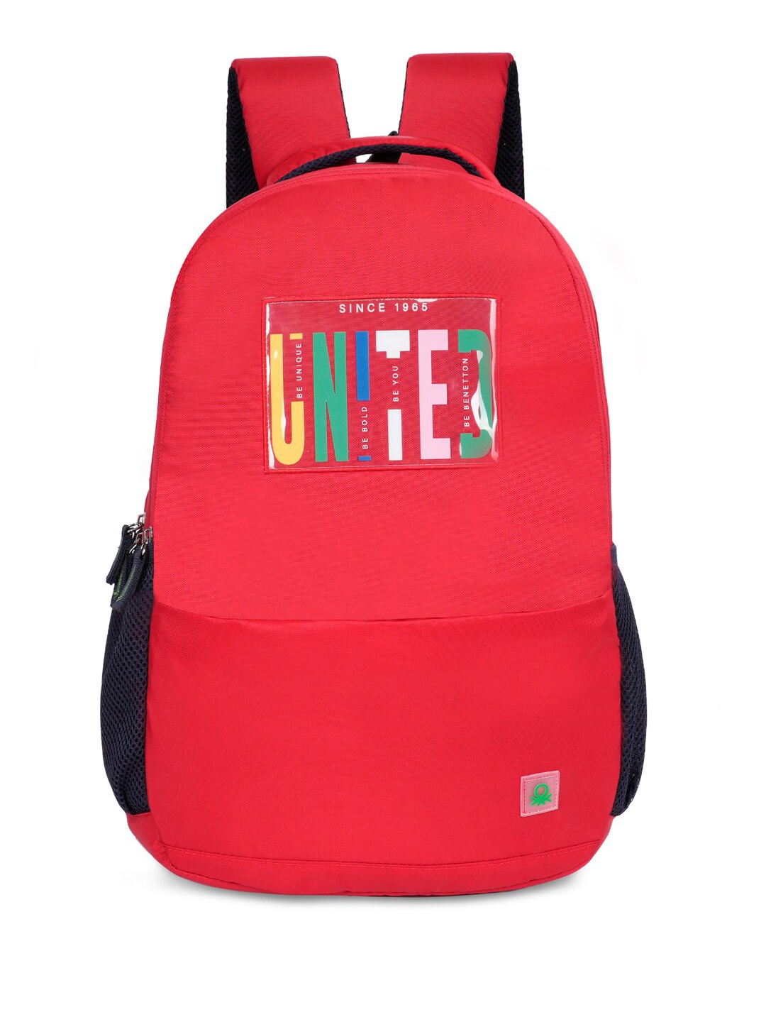 

United Colors of Benetton Unisex Typography Printed Backpack-23L, Red