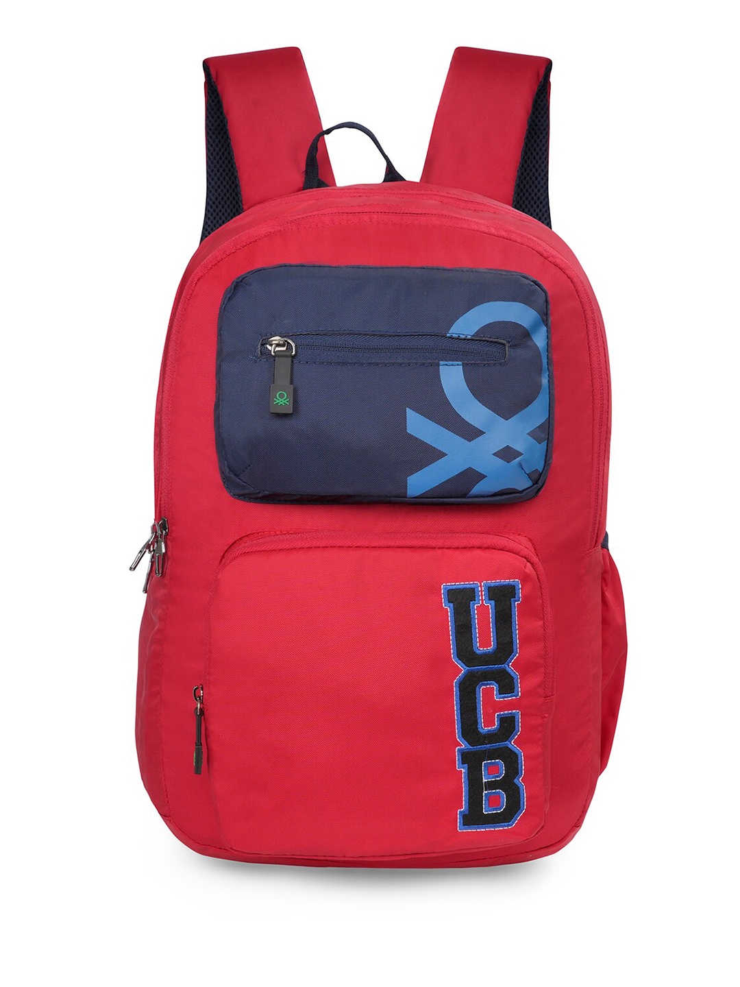

United Colors of Benetton Unisex Colourblocked Backpack-25L, Red