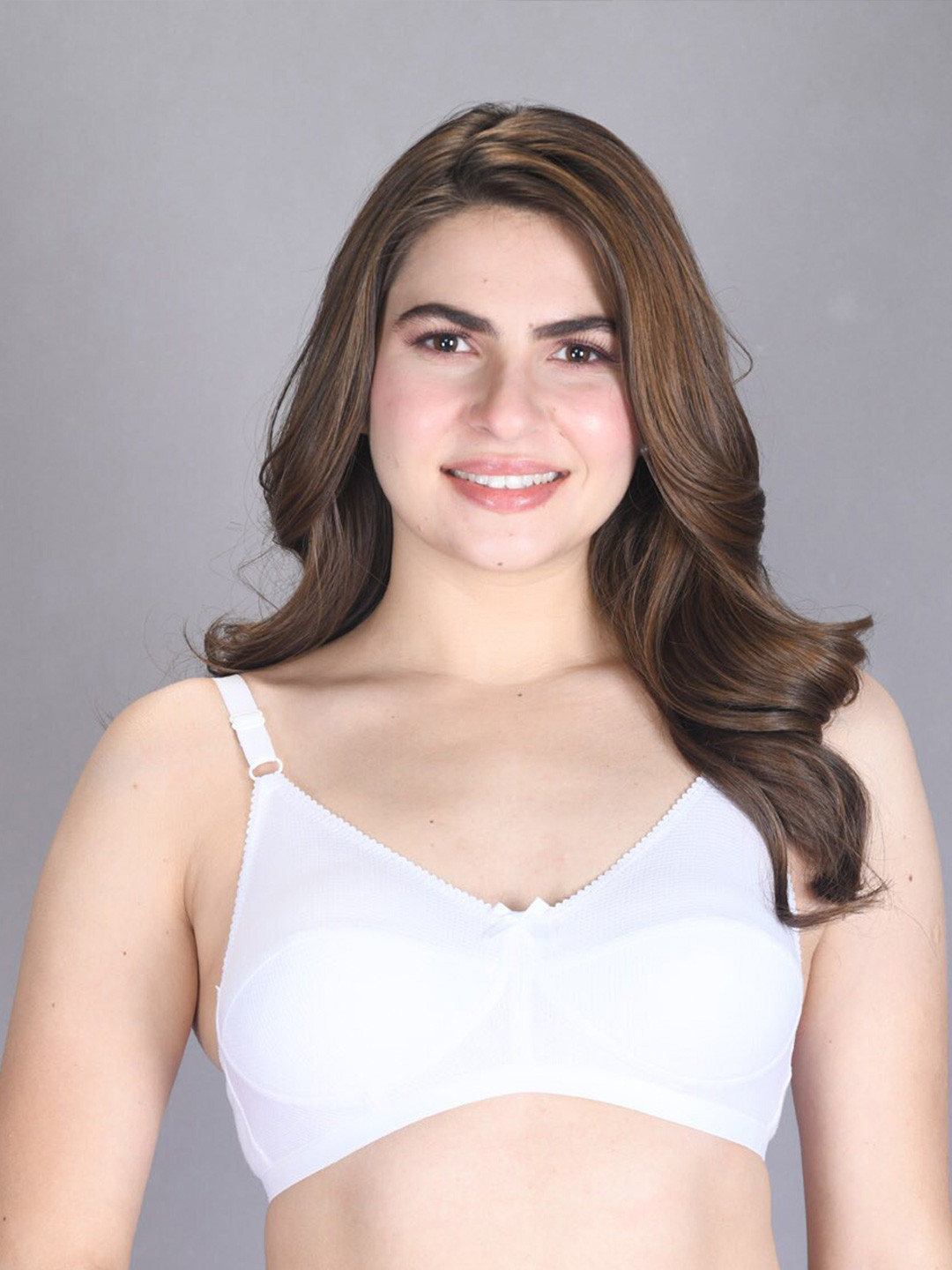 

LUX VENUS Everyday Cotton Bra Full Coverage All Day Comfort Non Padded, White