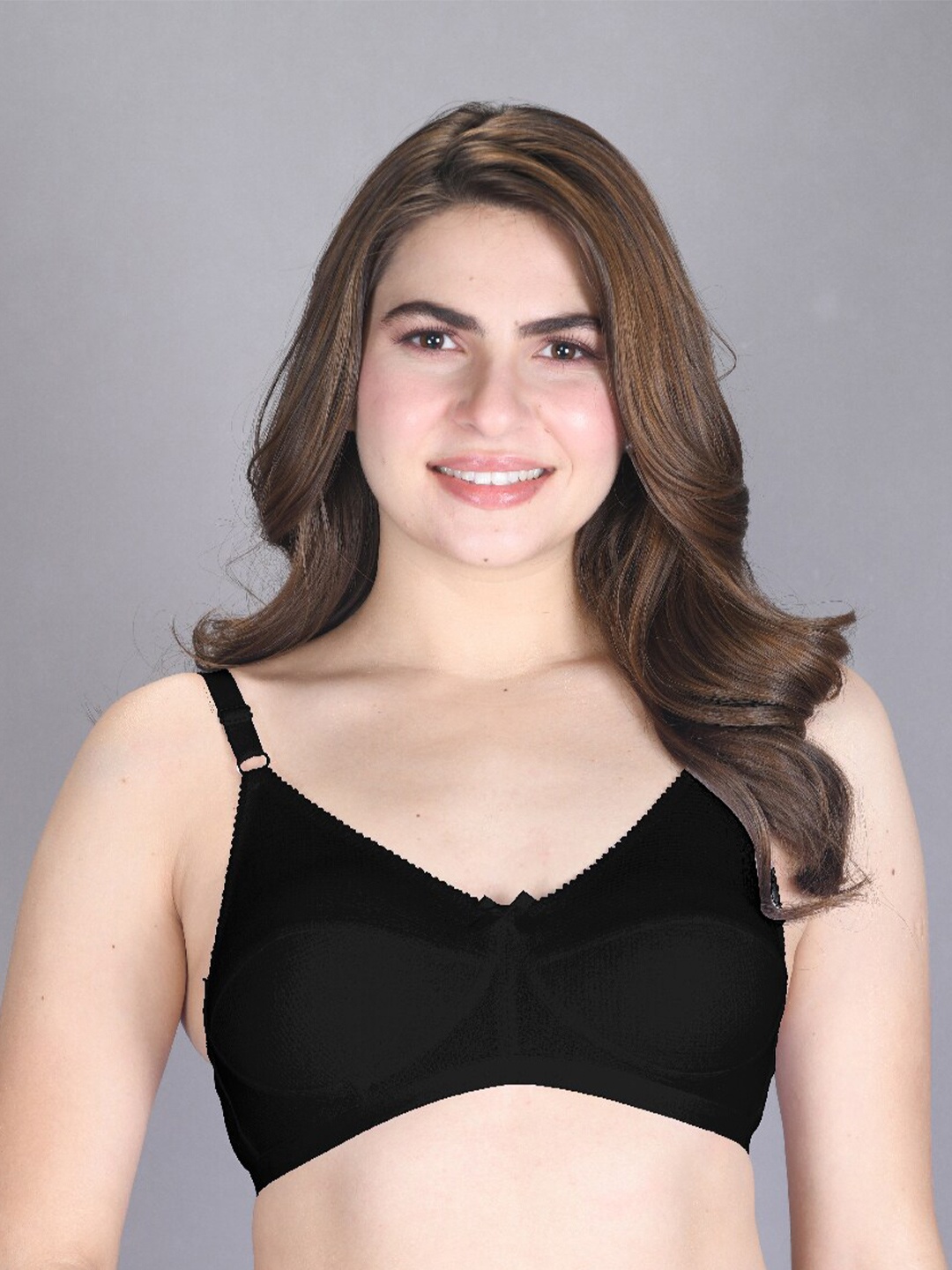 

LUX VENUS Full Coverage Cotton Bra, Black