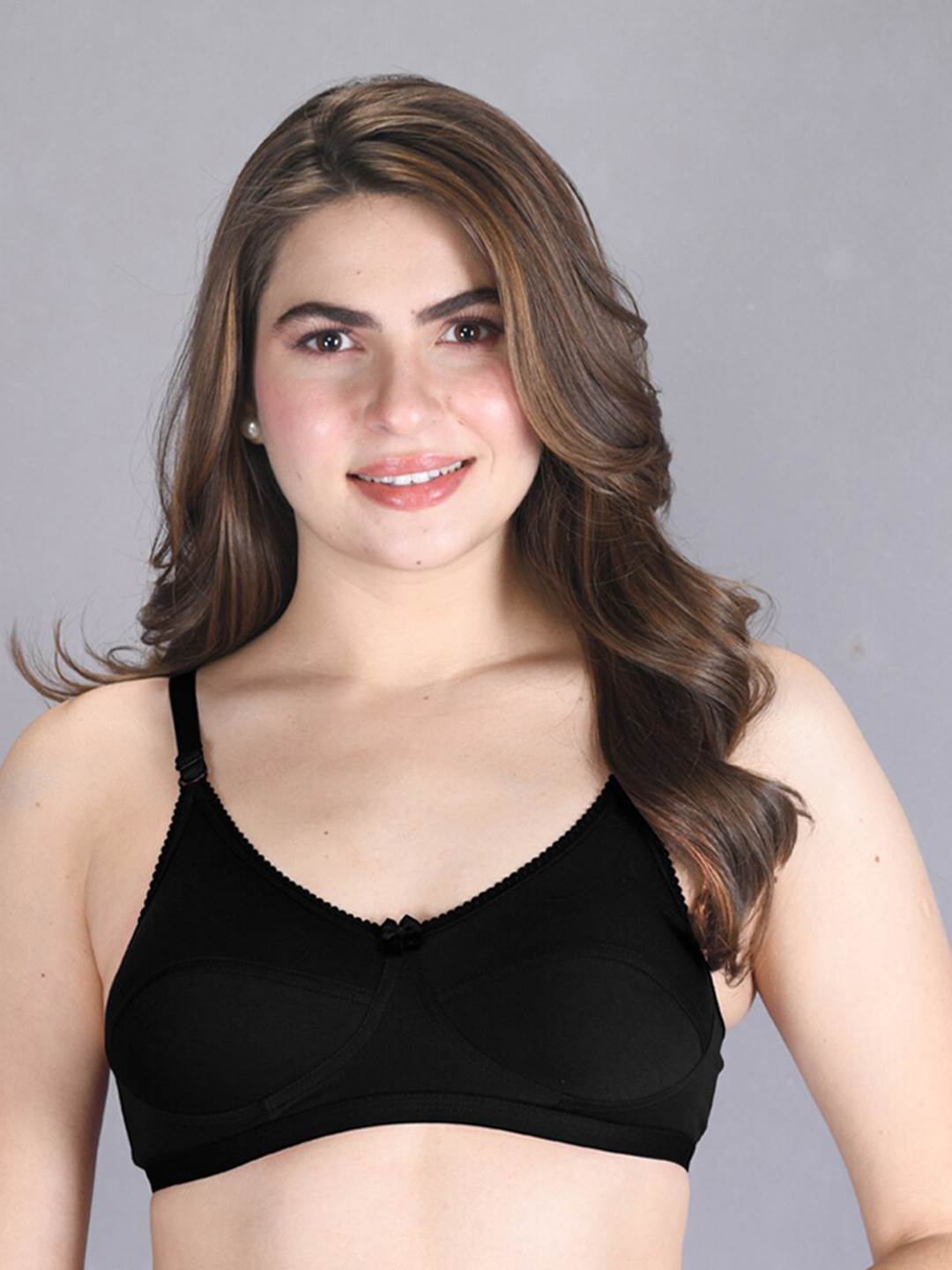 

LUX VENUS Pack Of 2 Full Coverage Cotton Bra, Black