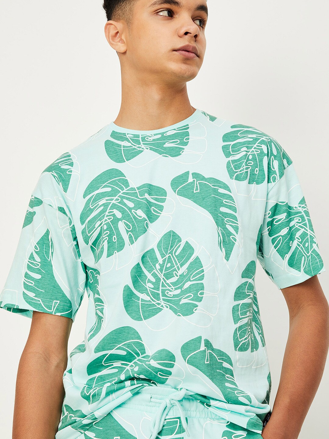 

max Boys Graphic Printed Cotton T-shirt, Blue