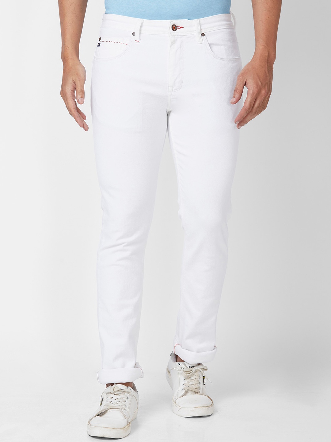 

Raymond Men Slim Fit Stretchable Jeans, White