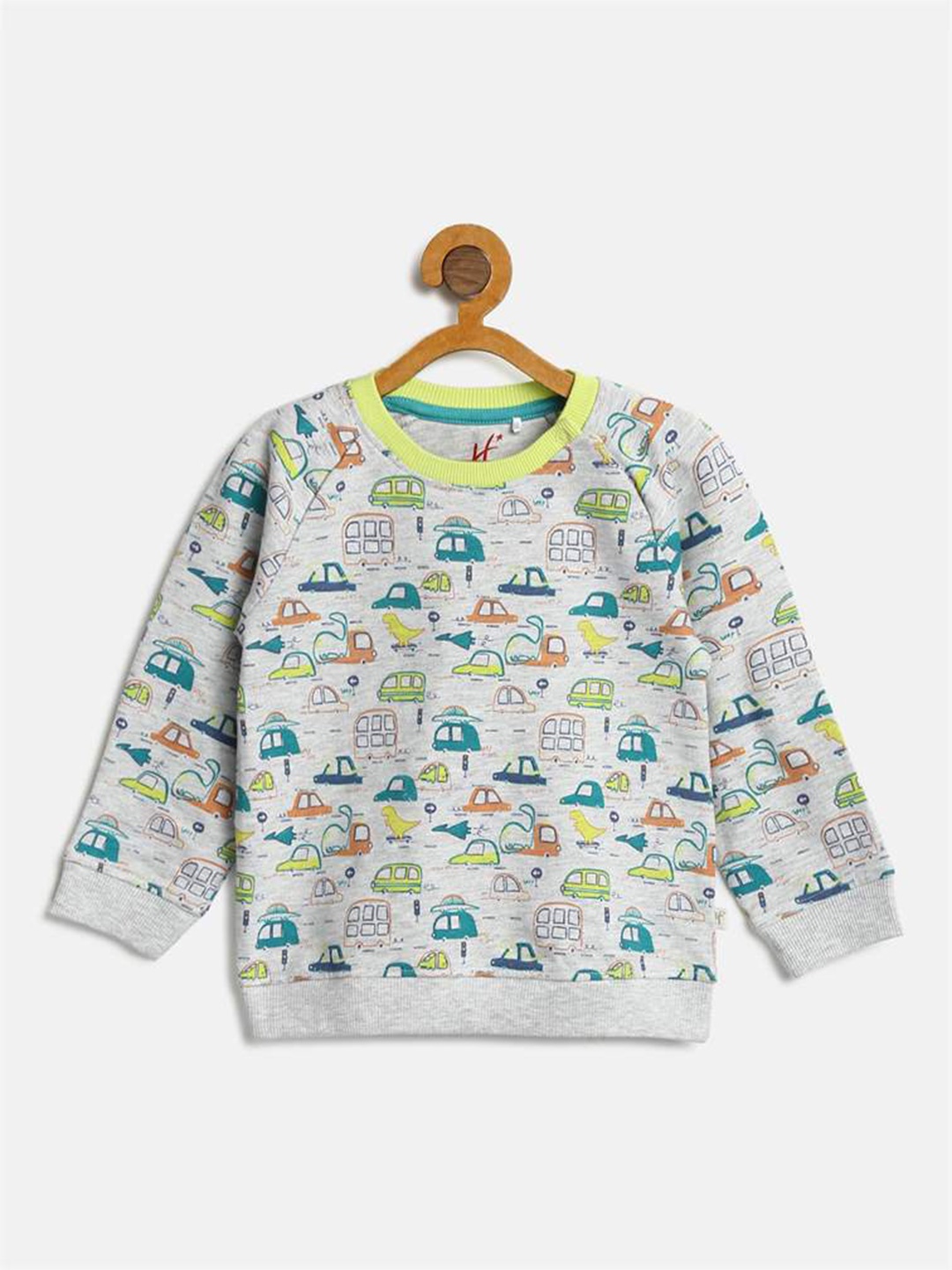 

H By Hamleys Infants Boys Conversational Printed Pullover Sweatshirt, Grey