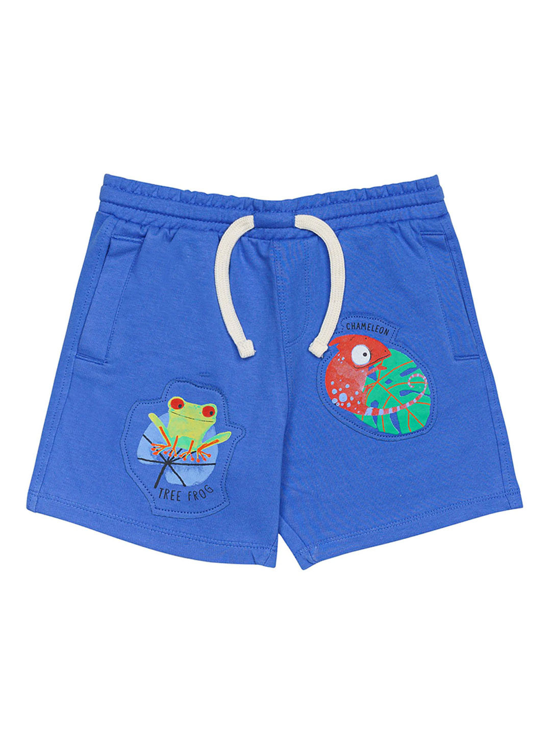 

H By Hamleys Boys Printed Mid Rise Pure Cotton Shorts, Blue