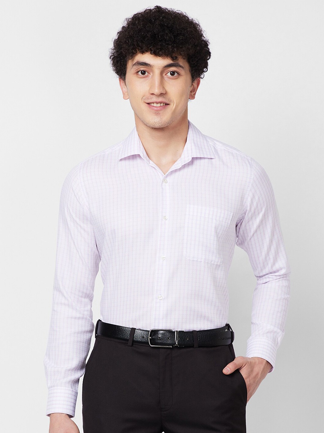 

Raymond Cutaway Collar Long Sleeves Regular-Fit Cotton Formal Shirt, White