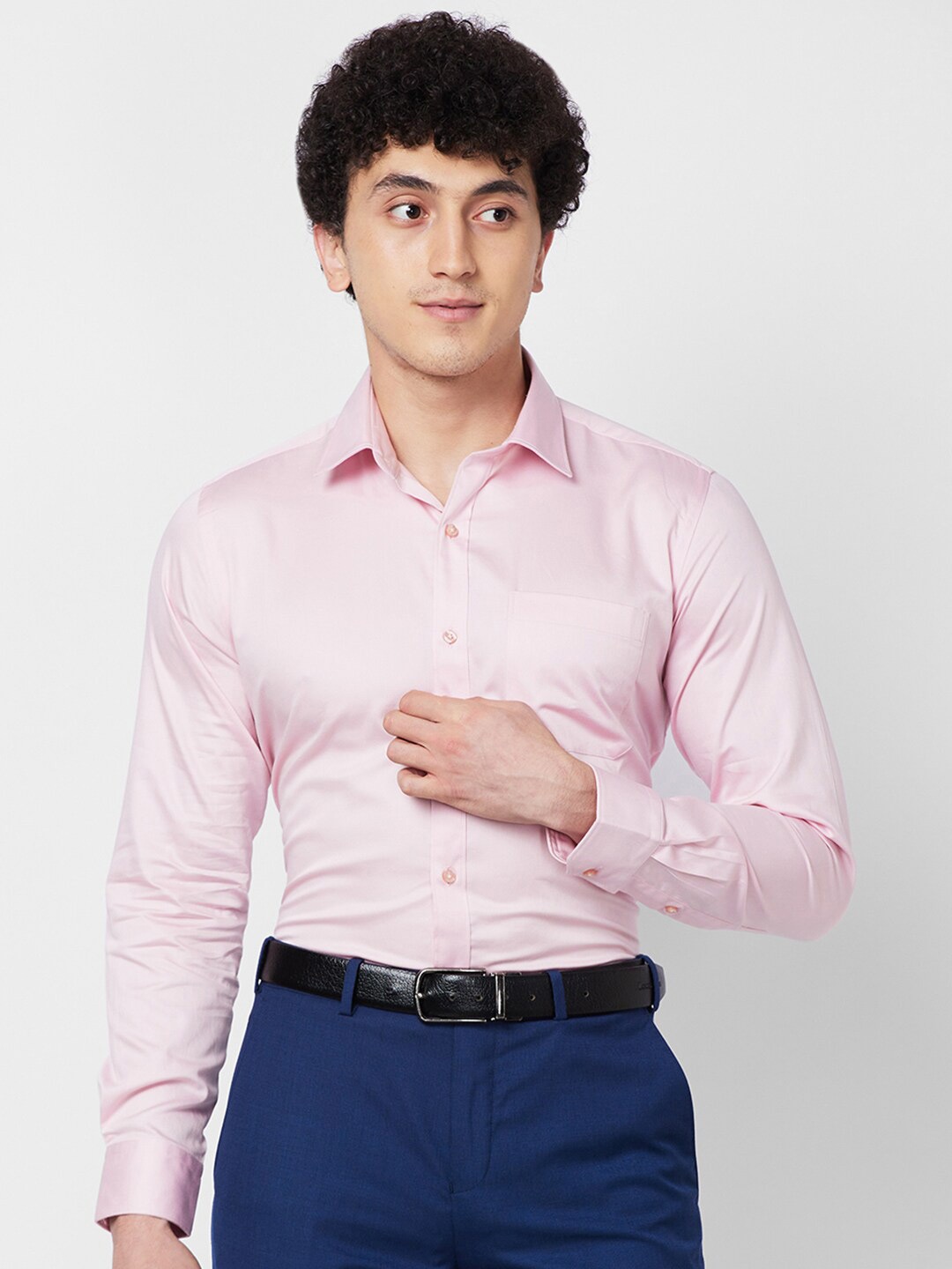 

Raymond Contemporary Fit Cutaway Collar Formal Shirt, Red