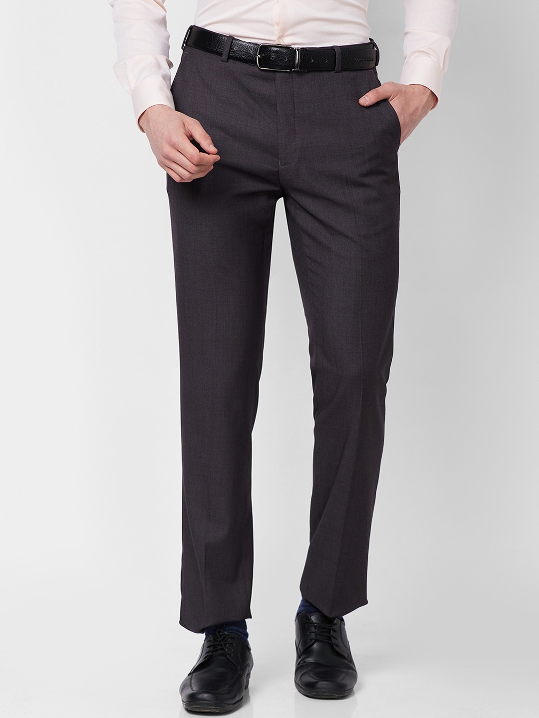 

Raymond Men Contemporary Fit Formal Trouser, Grey