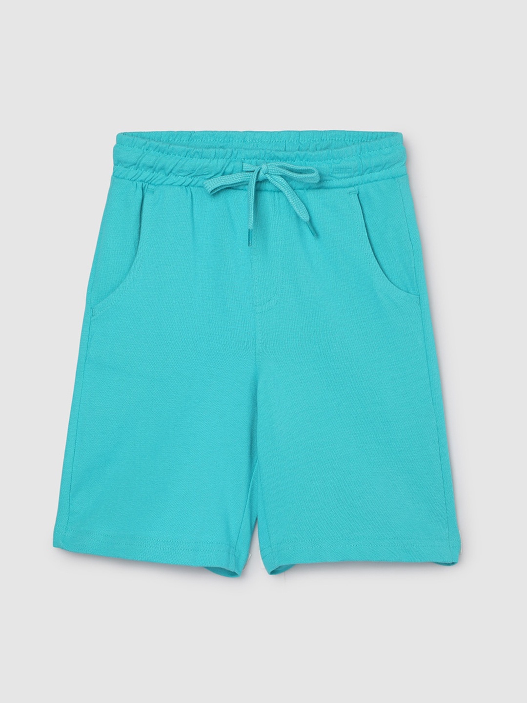 

max Boys Mid-Rise Pure Cotton Shorts, Blue