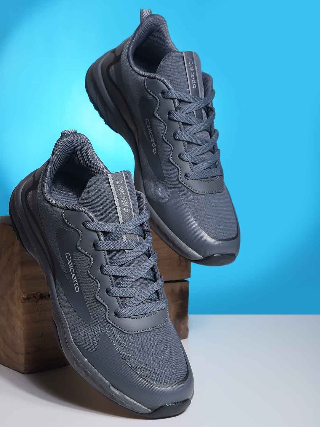 

Calcetto Men Lace Up Mesh Running Shoes, Grey