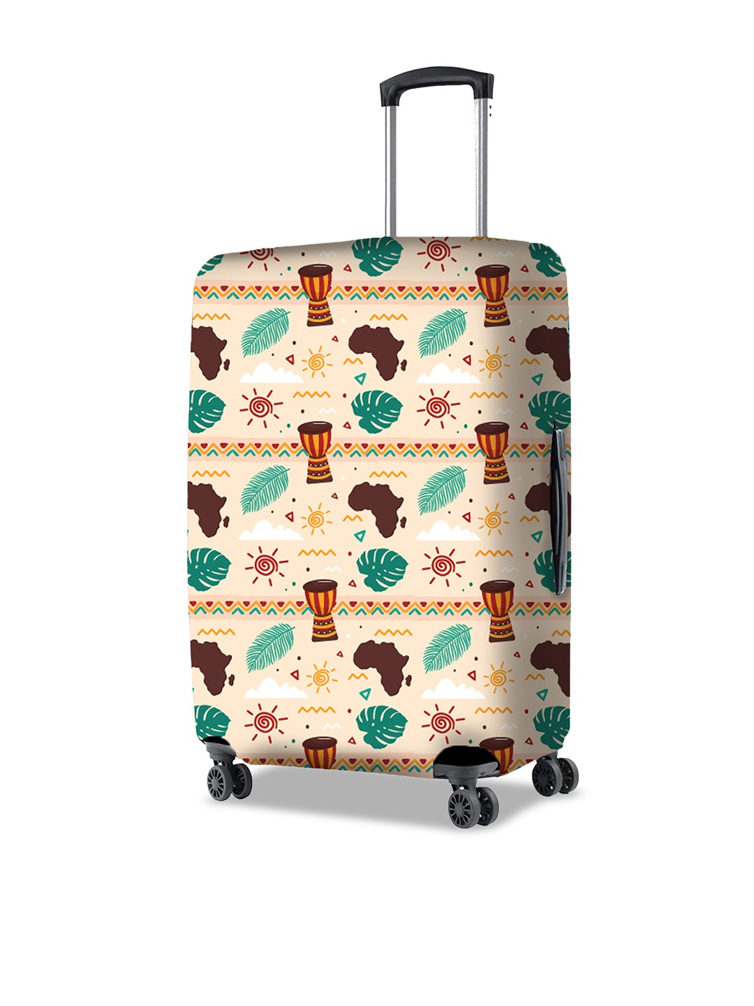 

Nasher Miles Conversational Printed Luggage Cover, Beige