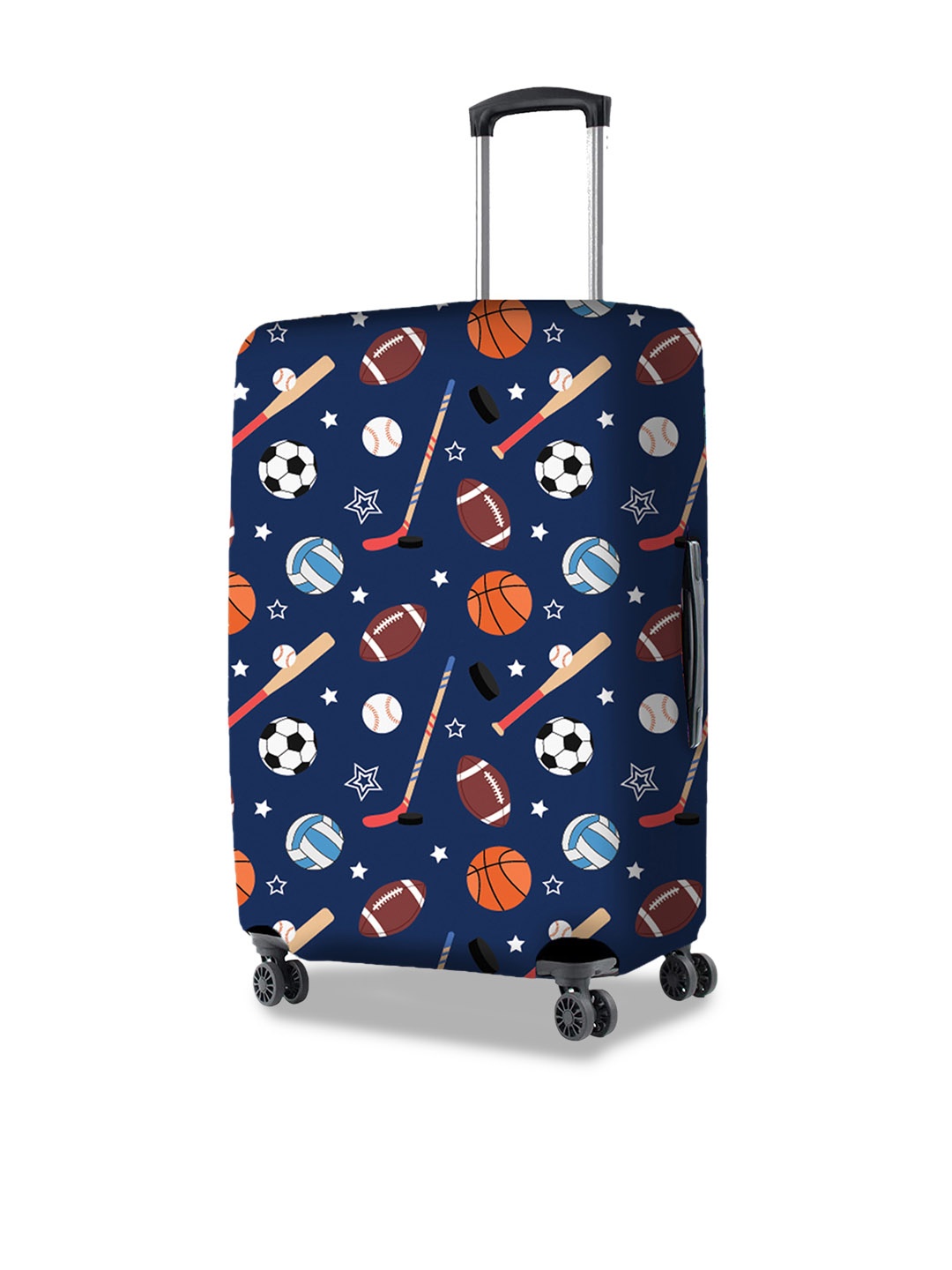 

Nasher Miles Printed Foldable Bag Cover Travel Accessory, Navy blue