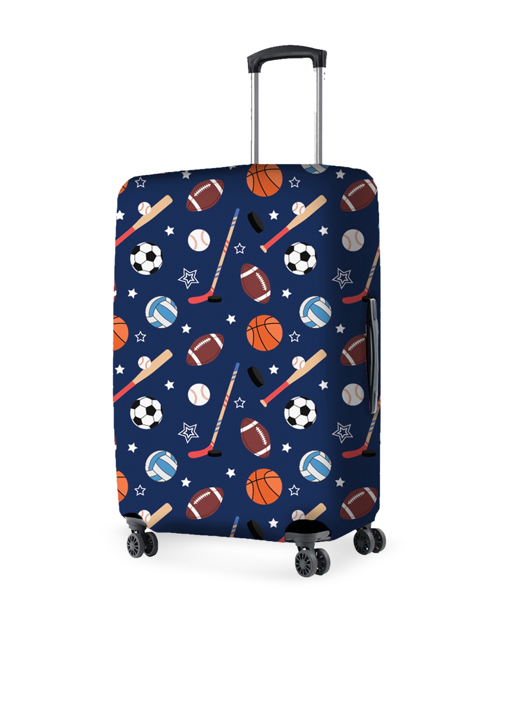 

Nasher Miles Unisex Printed Eco Friendly Bag Cover Travel Accessory, Navy blue
