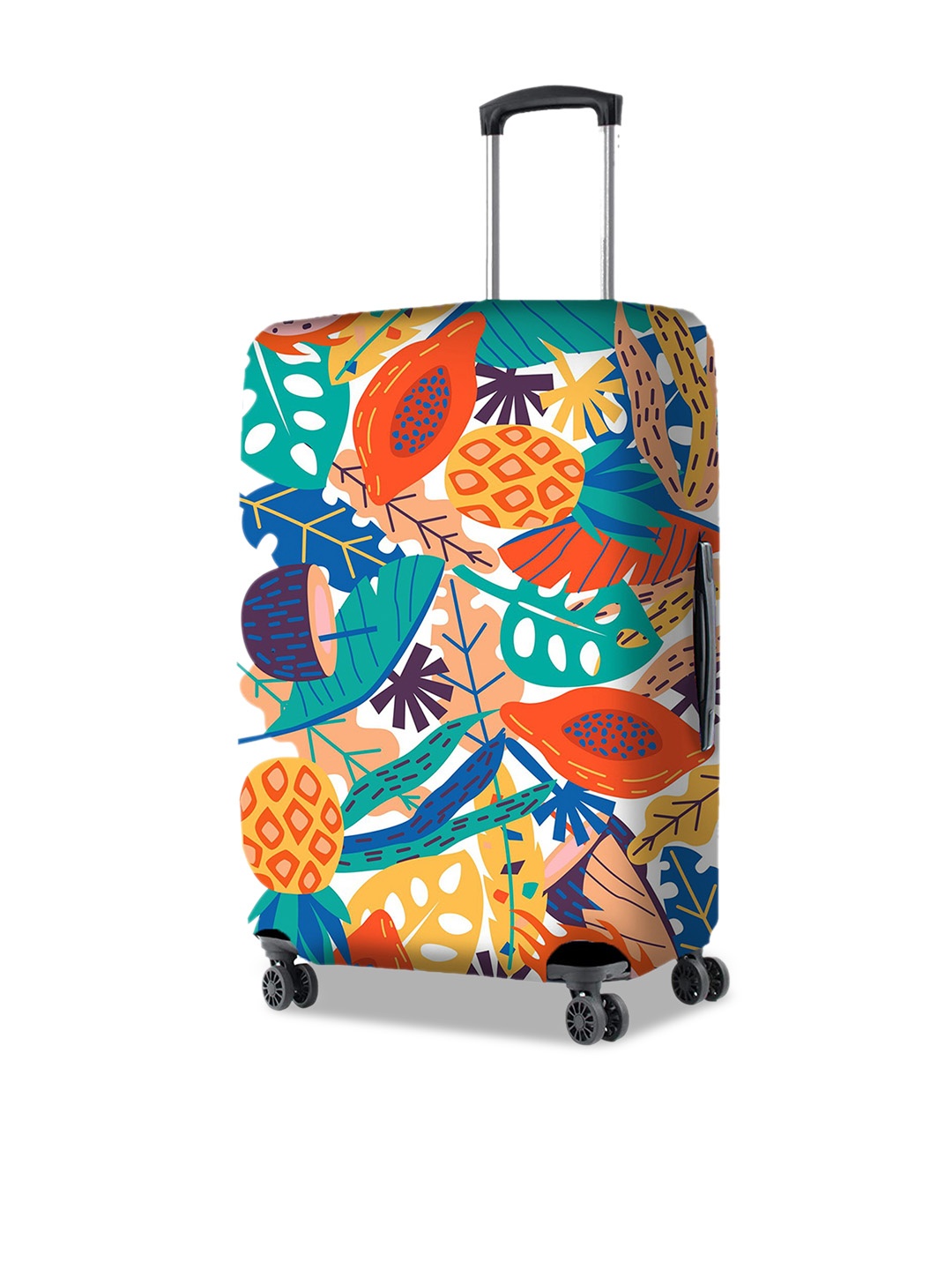 

Nasher Miles Tropical Printed Foldable Large Luggage Cover, Red