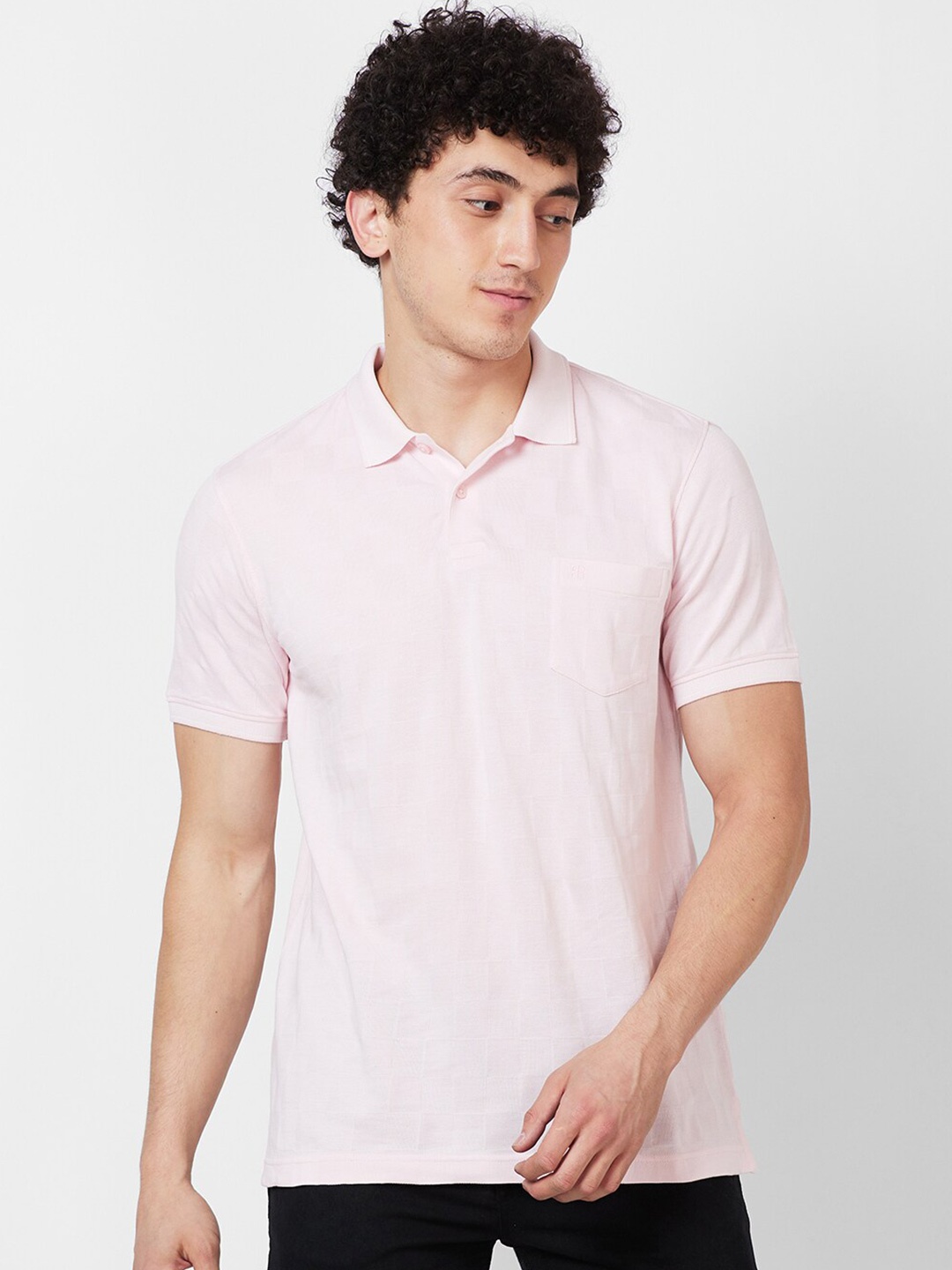 

Raymond Polo Collar Short Sleeves Cotton Contemporary Fit T-shirt, Pink