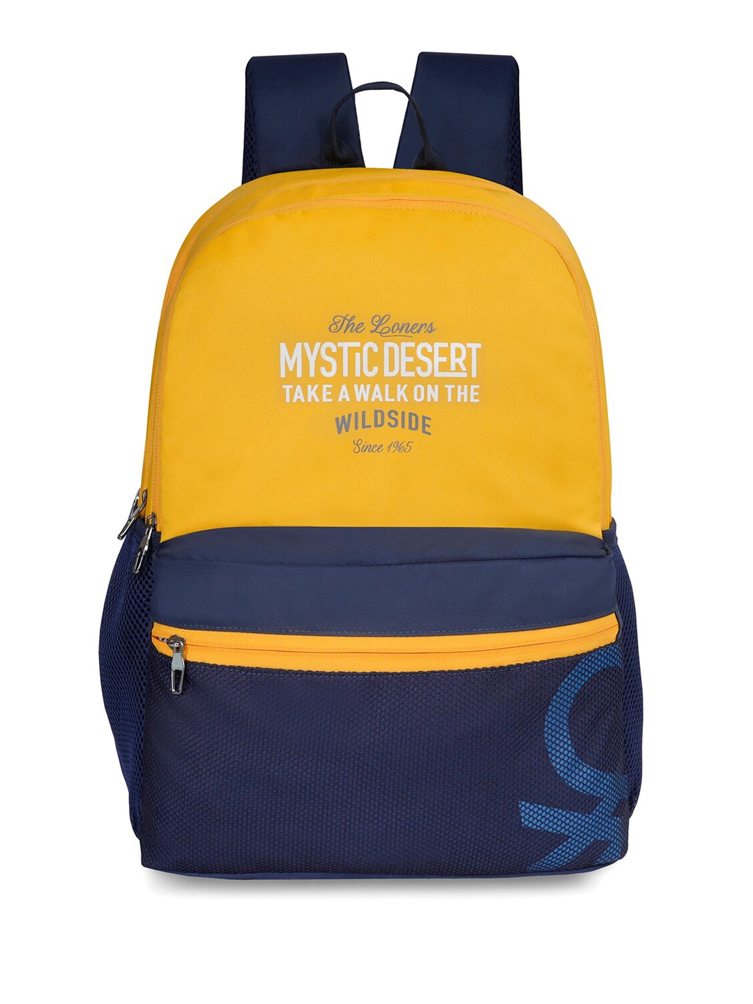

United Colors of Benetton Unisex Colourblocked Backpack, Yellow
