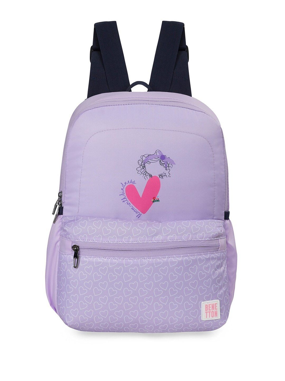 

United Colors of Benetton Unisex Graphic Printed Backpack 11L, Lavender