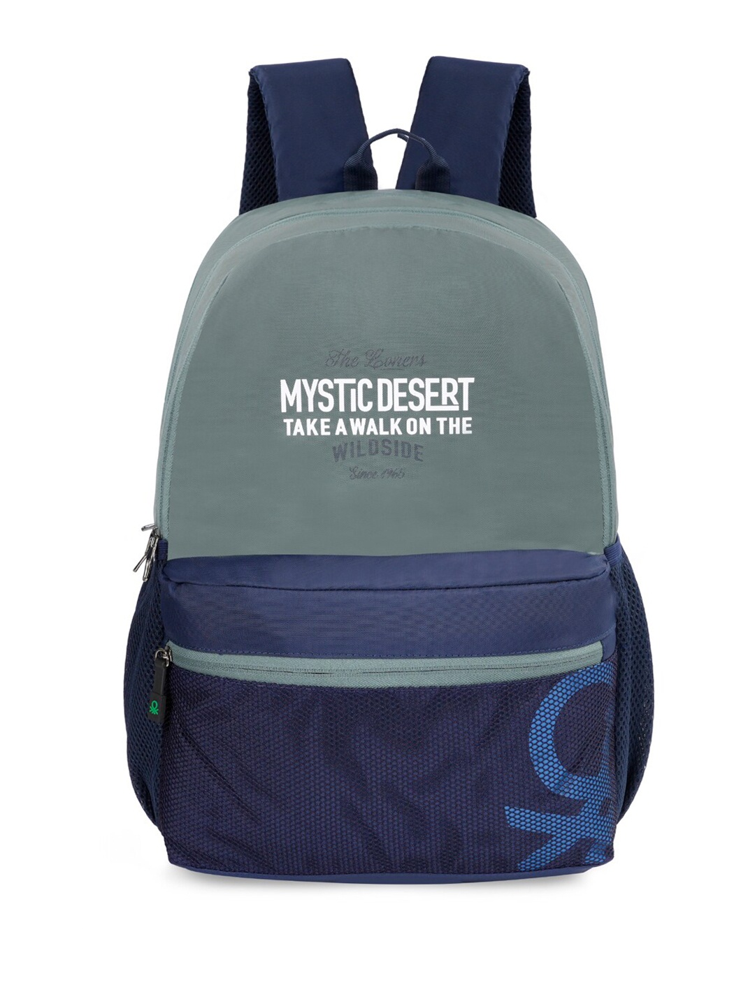 

United Colors of Benetton Unisex Typography Printed Backpack, Green