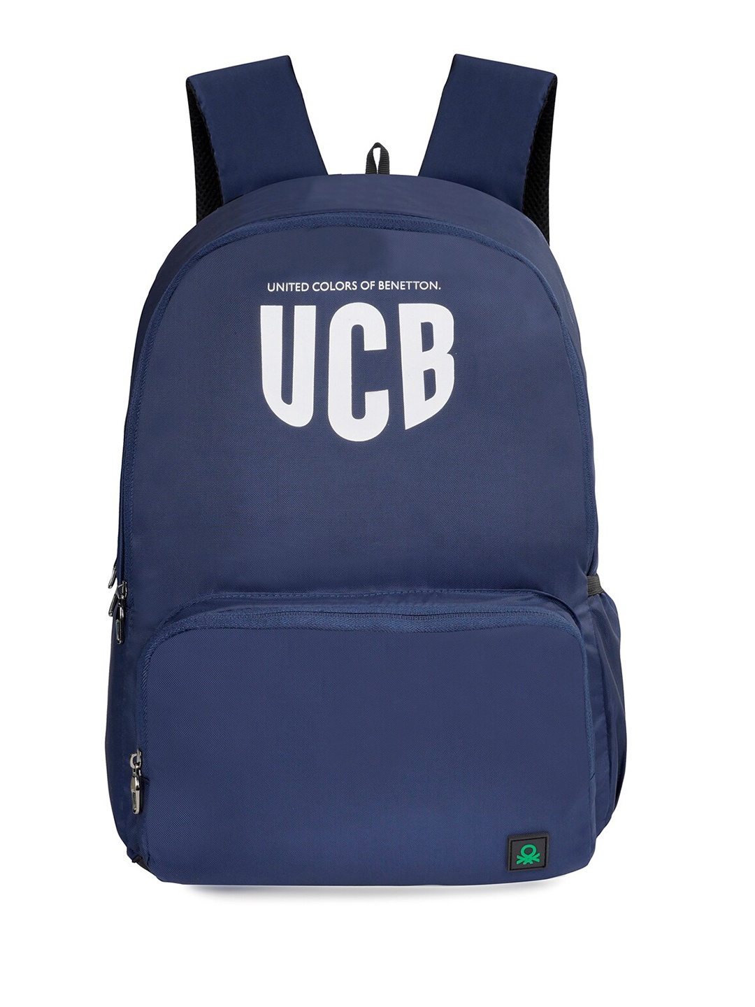 

United Colors of Benetton Unisex Brand Logo Printed Backpack, Navy blue