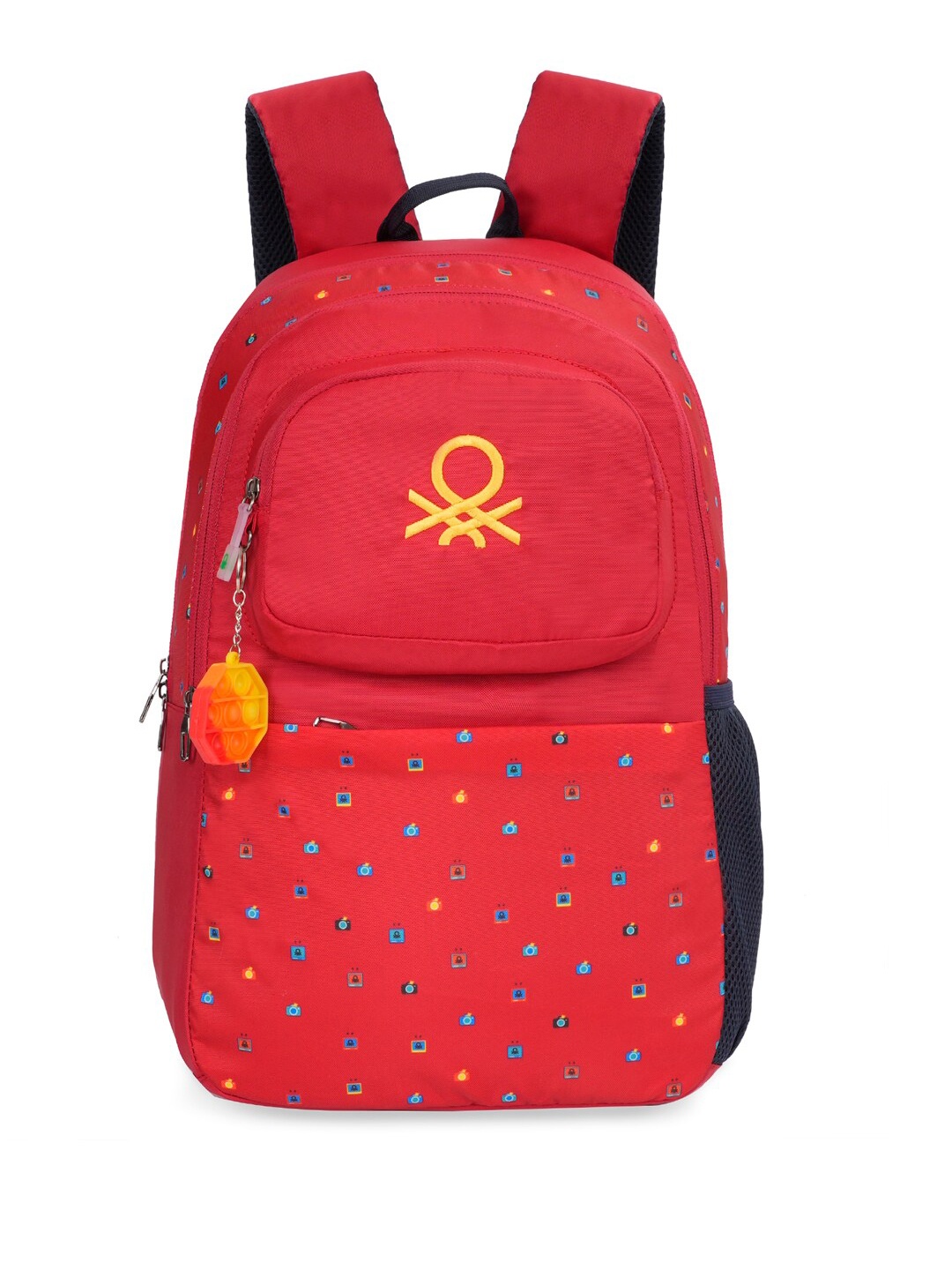 

United Colors of Benetton Unisex Conversational Printed Backpack, Red