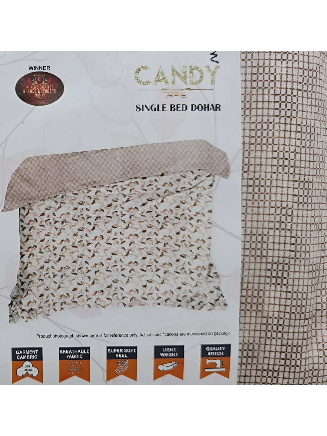 

Signature Beige & Brown 2 Pieces Floral Cotton AC Room Single Bed Dohar