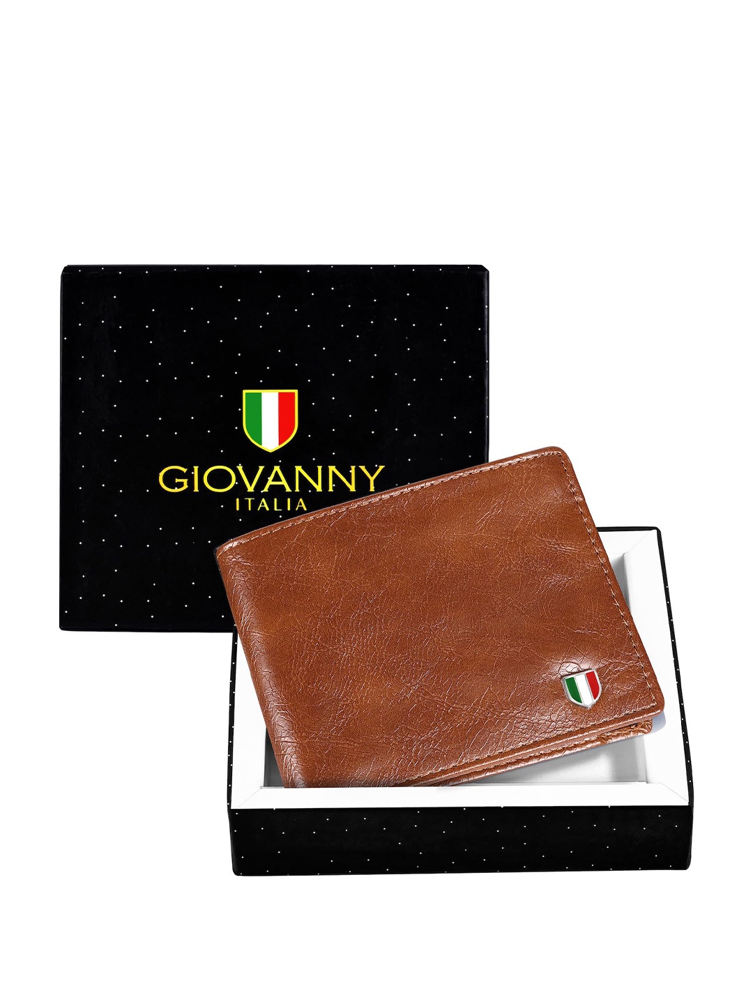 

GIOVANNY Men Solid Two Fold Wallet, Brown